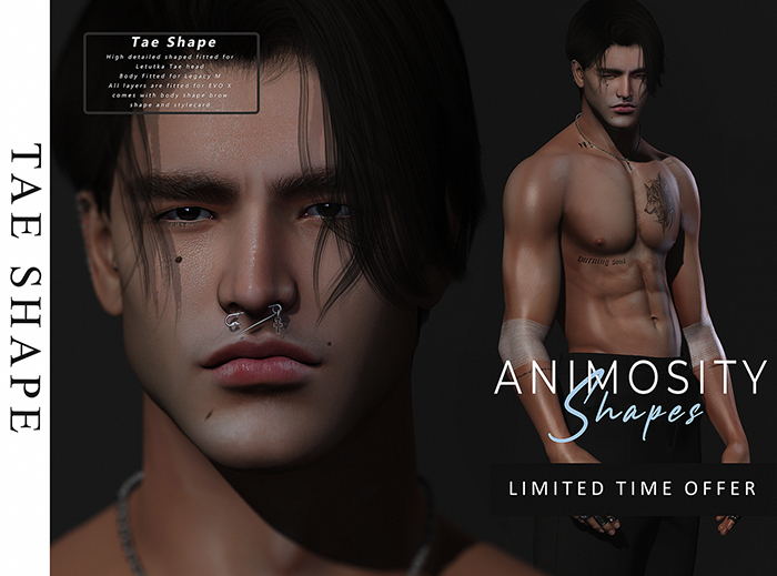 Second Life Marketplace Animosity Tae Shape Lelutka Tae